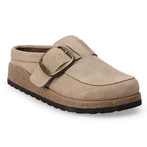 Sonoma Taupe Suede Slip-On Clogs